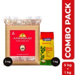 COMBO PACK | ITC AASHIRVAAD ATTA – 5Kg + ALI BABA GRAM FLOUR – 1Kg (FREE)