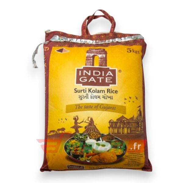 INDIA GATE SURTI KOLAM RICE FRANCE AND EUROPE INDIA GATE SURTI KOLAM RICE - 5kg - Image 1