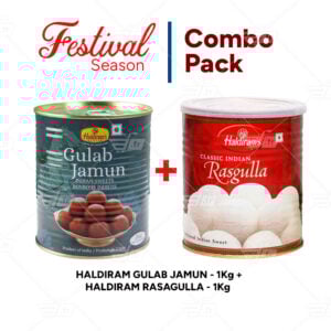 COMBO PACK | HALDIRAM GULAB JAMUN - 1Kg + HALDIRAM RASAGULLA - 1Kg