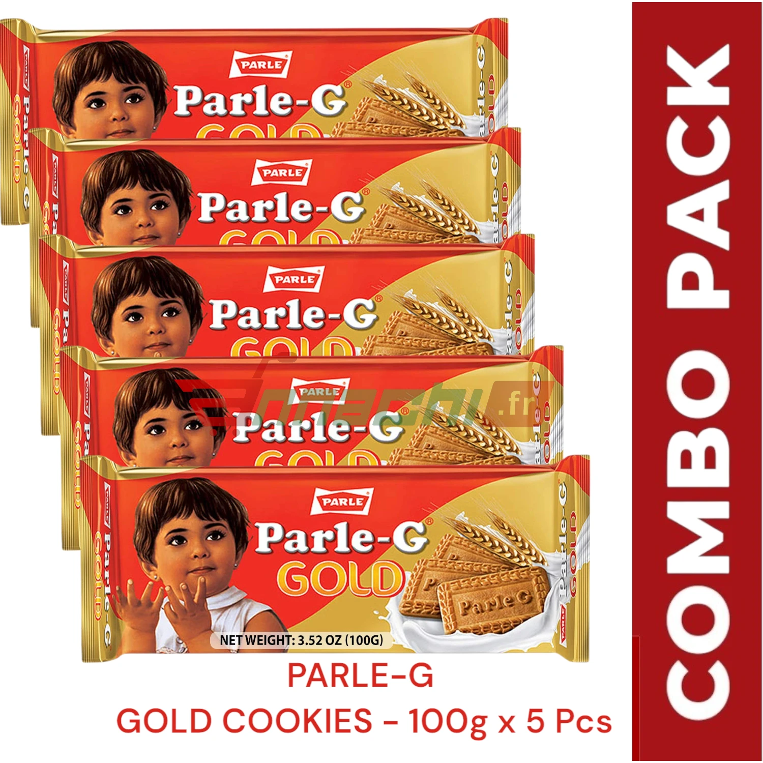 COMBO PACK PARLE-G GOLD COOKIES - 100g x 5 Pcs COMBO PACK | PARLE-G GOLD COOKIES - 100g x 5 Pcs - Image 1