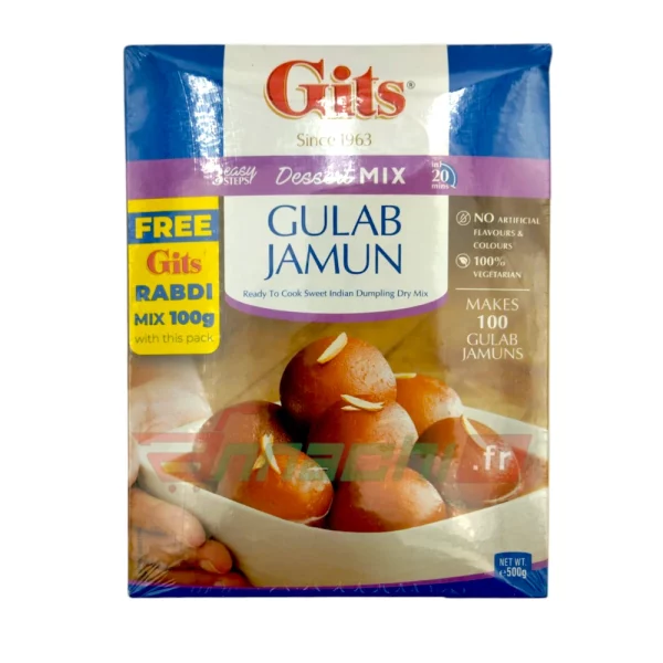 GITS GULAB JAMAN MIX FREE RABDI MIX FRANCE NAD EUROPE GITS GULAB JAMUN MIX - 500g W/ FREE RABDI MIX - 100g - 600g - Image 1
