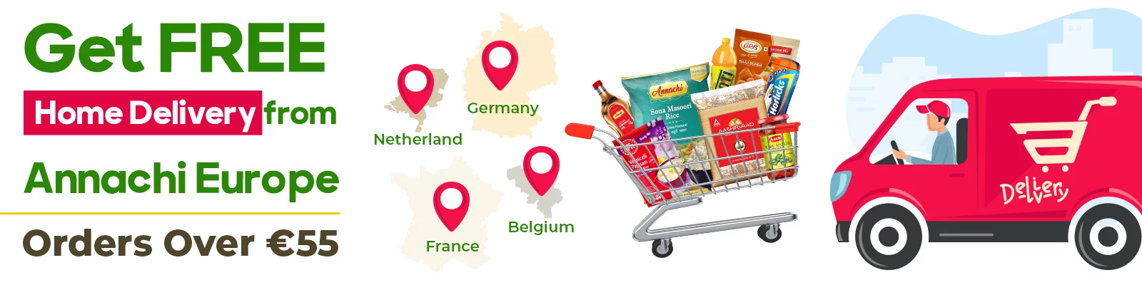Annachi Europe offers FREE home delivery