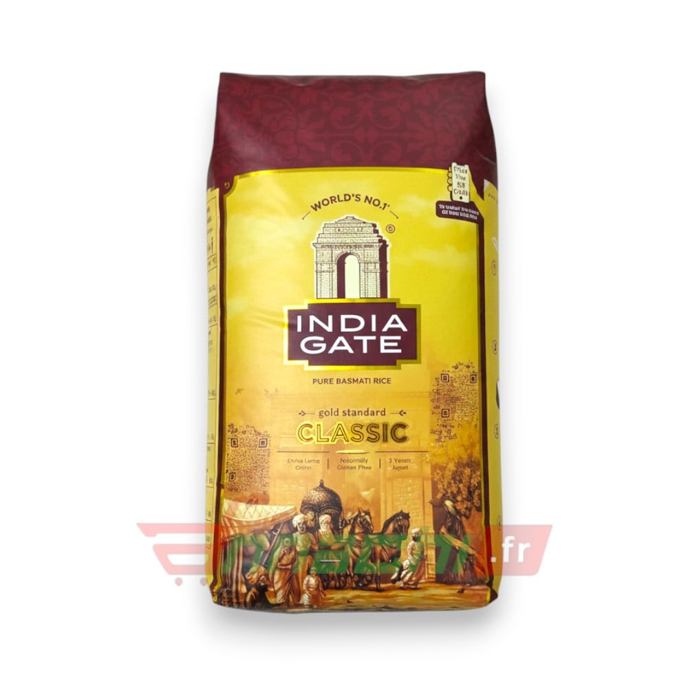 INDIA GATE CLASSIC BASMATI RICE FRANCE AND EUROPE INDIA GATE CLASSIC BASMATI RICE - 2Kg - Image 1