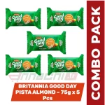 COMBO PACK | BRITANNIA GOOD DAY PISTA ALMOND – 75g x 5 Pcs