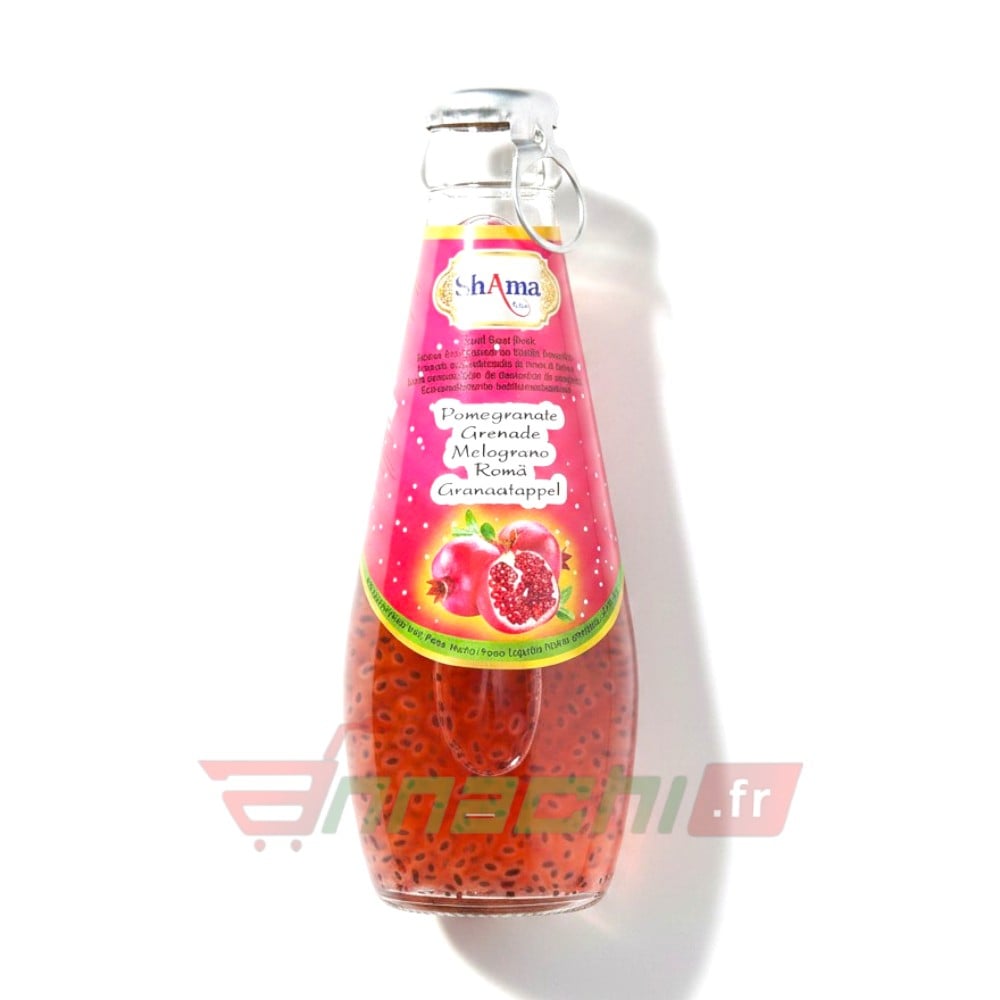 BUY-SHAMA-BASIL-SEED-DRINK-POMEGRANATE-290ml-FRANCE-EUROPE-GERMANY-NETHERLAND-AND-BELGIUM-ONLINE SHAMA BASIL SEED DRINK POMEGRANATE - 290ml - Image 1