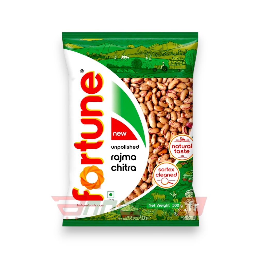 BUY-FORTUNE-RED-KIDNEY-BEANS-RAJMA-CHITRA-500g-FRANCE-EUROPE-GERMANY-NETHERLAND-AND-BELGIUM-ONLINE FORTUNE RED KIDNEY BEANS / RAJMA CHITRA - 500g - Image 1