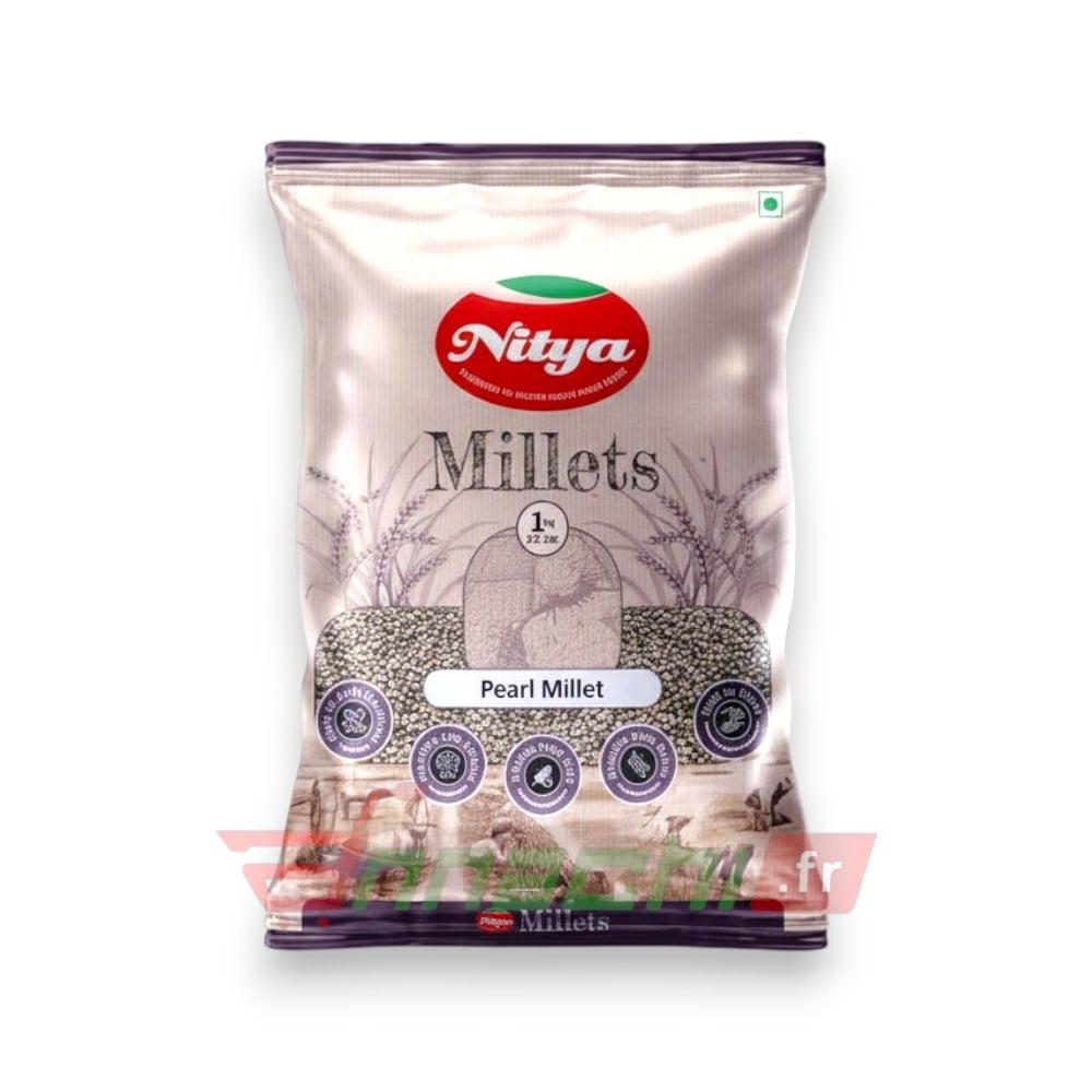 NITYA PEARL MILLETS 1kg BY FRANCE EUROPE GERMANY BELGIUM AND NETHERLAND NITYA PEARL MILLET / KAMBU / BAJRA - 1Kg - Image 1